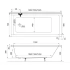 M-Acryl Eco 170x70 cm akril kád (ajándék kádlábbal és peremrögzítővel) - fényes fehér