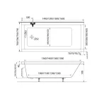 M-Acryl Eco 170x75 cm akril kád (ajándék kádlábbal és peremrögzítővel) - fényes fehér