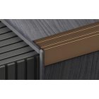 ÖNTAPADÓS LÉPCSŐÉLVÉDŐ PROFIL 900X24,5X10 MM, ELOXÁLT MATT BRONZ