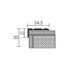 ÖNTAPADÓS LÉPCSŐÉLVÉDŐ PROFIL 900X24,5X20 MM, ELOXÁLT MATT BRONZ