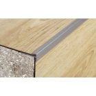 LEFÚRHATÓ “F” LÉPCSŐÉLVÉDŐ PROFIL 2500X30X13 MM, ELOXÁLT MATT EZÜST