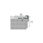 LEFÚRHATÓ “F” LÉPCSŐÉLVÉDŐ PROFIL 2500X30X15 MM, ELOXÁLT MATT PEZSGŐ