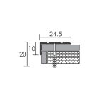 FURATOS LÉPCSŐÉLVÉDŐ PROFIL 2700X24,5X20 MM, ELOXÁLT MATT ARANY