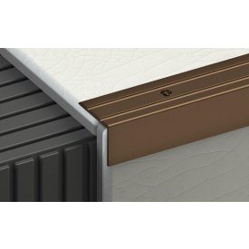   FURATOS LÉPCSŐÉLVÉDŐ PROFIL 2700X24,5X20 MM, ELOXÁLT MATT BRONZ