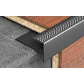   LÉPCSŐÉLVÉDŐ PROFIL LAMINÁLT PADLÓHOZ 2700X16X23 MM, ELOXÁLT MATT EZÜST