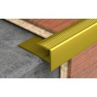 LÉPCSŐÉLVÉDŐ PROFIL LAMINÁLT PADLÓHOZ 2700X16X23 MM, ELOXÁLT MATT ARANY