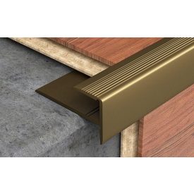   LÉPCSŐÉLVÉDŐ PROFIL LAMINÁLT PADLÓHOZ 2700X16X23 MM, ELOXÁLT MATT BRONZ