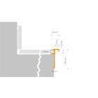 ARBITON PRO S2 LÉPCSŐPROFIL POZITÍV ÉLRE SZÁLCSISZOLT EZÜST B1 2M/DB