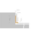 ARBITON PRO S1 LÉPCSŐPROFIL NEGATÍV ÉLRE SZÁLCSISZOLT TITÁN B3 2M/DB