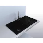 LUNART DANTE EGYMEDENCÉS GRÁNIT MOSOGATÓ CSEPPTÁLCÁVAL, BLACK