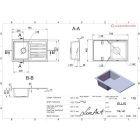 LUNART ELLIS EGYMEDENCÉS GRÁNIT MOSOGATÓ CSEPPTÁLCÁVAL, SAND