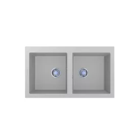   LUNART CHARLOTTE KÉTMEDENCÉS GRÁNIT MOSOGATÓ, PEARL WHITE
