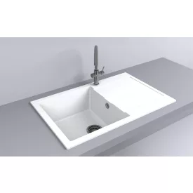   LUNART ARWEN EGYMEDENCÉS GRÁNIT MOSOGATÓ CSEPPTÁLCÁVAL, PEARL WHITE