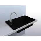 LUNART ZORG 760 EGYMEDENCÉS GRÁNIT MOSOGATÓ, BLACK
