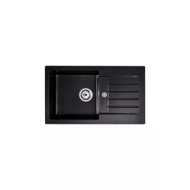   LUNART BASIC Lotti egymedencés gránit mosogató csepptálcával, Midnight Black