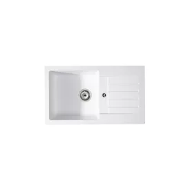   LUNART BASIC Lotti egymedencés gránit mosogató csepptálcával, White