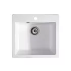 LUNART BASIC Lily egymedencés gránit mosogató fúrt, White
