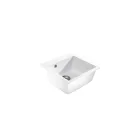 LUNART BASIC Lily egymedencés gránit mosogató fúrt, White