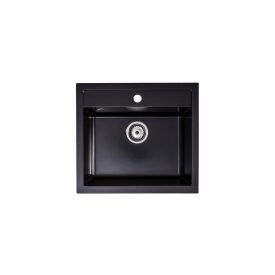   LUNART BASIC CUKI EGYMEDENCÉS GRÁNIT MOSOGATÓ, MIDNIGHT BLACK