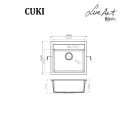 LUNART BASIC CUKI EGYMEDENCÉS GRÁNIT MOSOGATÓ, LIGHT GREY