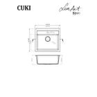 LUNART BASIC CUKI EGYMEDENCÉS GRÁNIT MOSOGATÓ, WHITE
