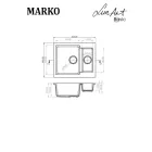 LUNART BASIC MARKO GYÜMÖLCSMOSÓS GRÁNIT MOSOGATÓ, BROCADE