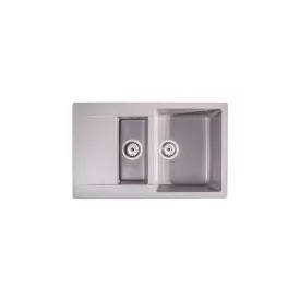   LUNART BASIC GERY GYÜMÖLCSMOSÓS GRÁNIT MOSOGATÓ CSEPPTÁLCÁVAL,LIGHT GREY