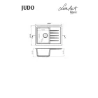 LUNART BASIC JUDO EGYMEDENCÉS GRÁNIT MOSOGATÓ CSEPPTÁLCÁVAL, LIGHT GREY