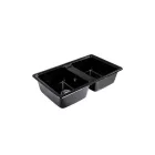 LUNART BASIC NOLEN KÉTMEDENCÉS GRÁNIT MOSOGATÓ, MIDNIGHT BLACK