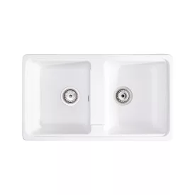 LUNART BASIC NOLEN KÉTMEDENCÉS GRÁNIT MOSOGATÓ, WHITE