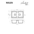 LUNART BASIC NOLEN KÉTMEDENCÉS GRÁNIT MOSOGATÓ, WHITE