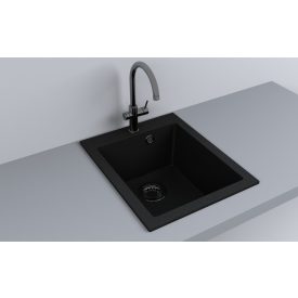 LUNART NOBA 410 EGYMEDENCÉS GRÁNIT MOSOGATÓ, BLACK