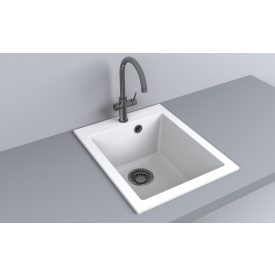 LUNART NOBA 410 EGYMEDENCÉS GRÁNIT MOSOGATÓ, PEARL WHITE