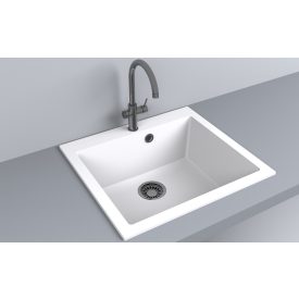 LUNART NOBA 560 EGYMEDENCÉS GRÁNIT MOSOGATÓ, PEARL WHITE