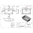 LUNART NOBA 760 EGYMEDENCÉS GRÁNIT MOSOGATÓ, SAND