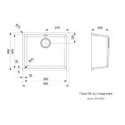 REGINOX TEXEL 50X40 GRÁNIT MOSOGATÓ, BLACK SILVERY