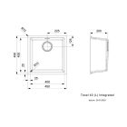 REGINOX TEXEL 40X40 GRÁNIT MOSOGATÓ, PURE BLACK