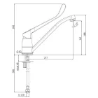 REGINOX CHENA ORVOSI, HOSSZÚ KAROS CSAPTELEP, CHROME