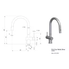 REGINOX FLINT KIHÚZHATÓ CSAPTELEP, GUN METAL SILVER