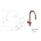 REGINOX FLINT KIHÚZHATÓ CSAPTELEP, COPPER ROSE